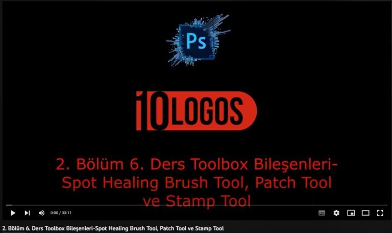 2. Bölüm 6. Ders Toolbox Bileşenleri-Spot Healing Brush Tool, Patch Tool ve Stamp Tool