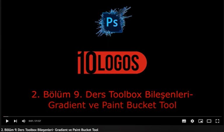 2. Bölüm 9. Ders Toolbox Bileşenleri- Gradient ve Paint Bucket Tool